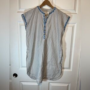 Striped Blue and White Women's Tunic